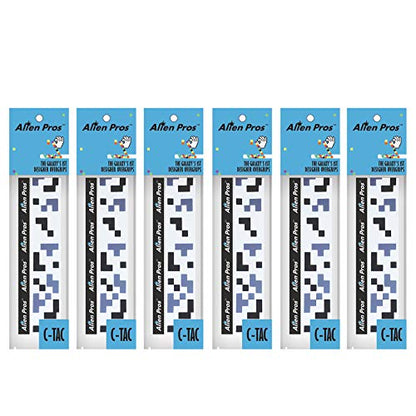 ALIEN PROS Tennis Racket Grip Tape – Tac Moisture Feel Tennis Grip – Tennis Overgrip Grip Tape Tennis Racket – Wrap Your Racquet for High Performance - style: 6-Pack Blocks