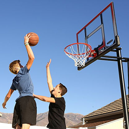 Lifetime 71799 Height Adjustable In Ground Basketball System, 50 Inch Shatterproof Backboard