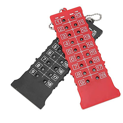 2 Pcs 18 Hole Golf Stroke Counter Golf Score Counter Scoreboard Training Practice Competition Accessory
