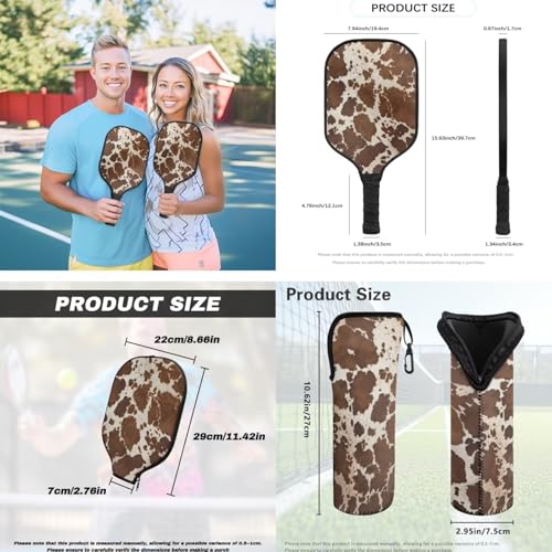 Pickleball Set of 3, Carbon Fiber Pickleball Racket, 1 Pack with Pickleball Paddle Cover, 1 Pickleball Bag