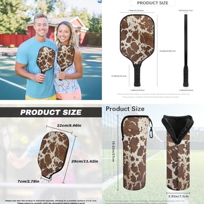 Pickleball Set of 3, Carbon Fiber Pickleball Racket, 1 Pack with Pickleball Paddle Cover, 1 Pickleball Bag