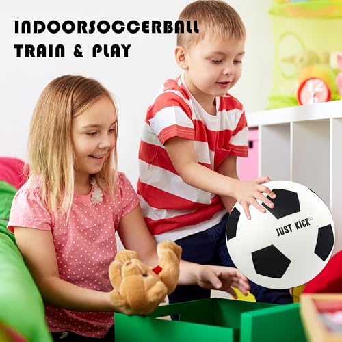 SRG Silent Foam Soccer Ball – Airless Indoor House Ball for Quiet Training, Soft Durable Foam Design, Multi-Use for Dribbling Practice, Gift for Soccer Fans, Sizes 3/5 / 7