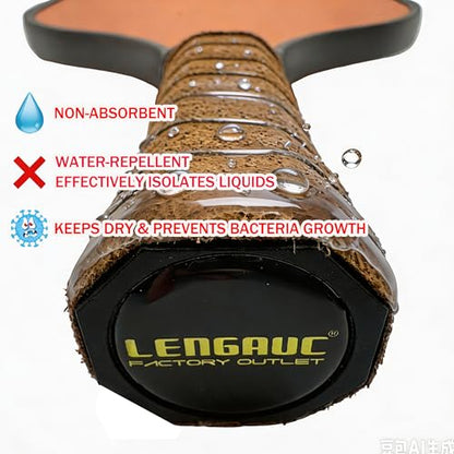 3 Pack Synthetic Leather Premium Replacement Grip Anti-Slip,Ultra-Durable,Comfort,Pickleball Tennis Badminton Replacement Grip/Grip Tape Brown