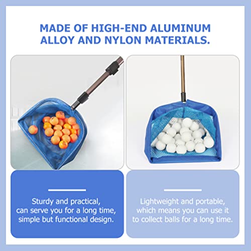 BESPORTBLE Table Tennis Ball Picker Portable Telescopic Handle Ball Tool for Outdoor and Indoor Use Lightweight Collector for Easy Pong Pickup