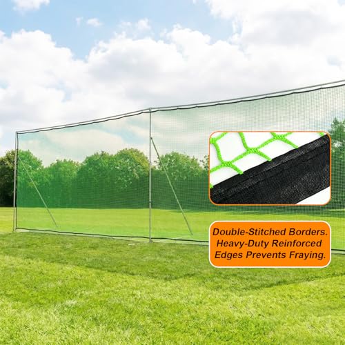 Gagalileo Golf Net for Hitting Cage - High Impact Replacement Practice Netting Easy Assemble Durable Nylon PE Blend for Backyard Indoor Garage Driving Chipping Training 10x10ft to 10x40ft