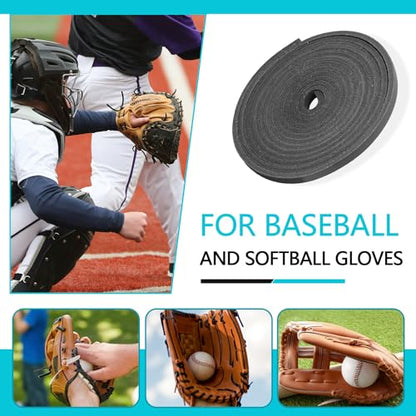 Baseball Glove Lace, Mitt Lace Repair Kit Softball 2 Leather Laces and 2 Lacing Needles for Catcher's Glove - color: Gray