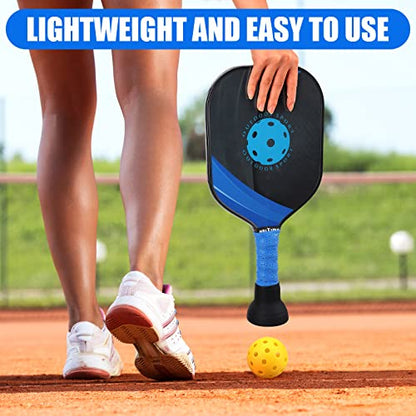 TOBWOLF 2PCS Pickleball Ball Retriever, Silicone Pickleball Picker Upper Pickball Grabber, Universal Pickleball Upper Suction Cup, New Silicone Pickleball Paddle Grip, Anti-Slip Pickleball Hand Grip