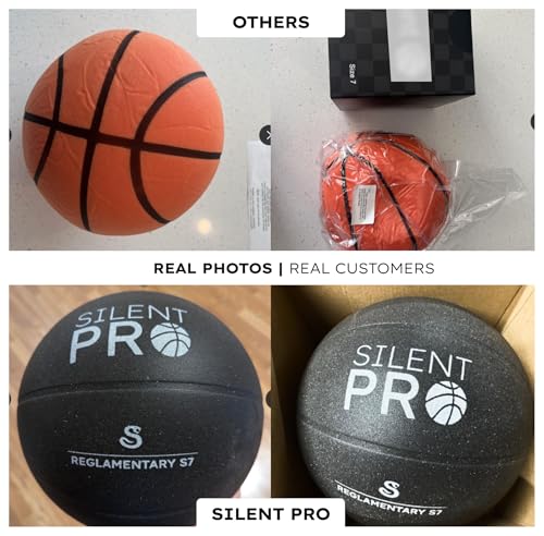 Silent Basketball – Black Mamba – Size 7 (29.5") – Quiet Indoor Dribbling – Premium Foam Basketball, Exact Shape – Certified Child Safe – Soundless, Noiseless Indoor Play - style: Premium Series