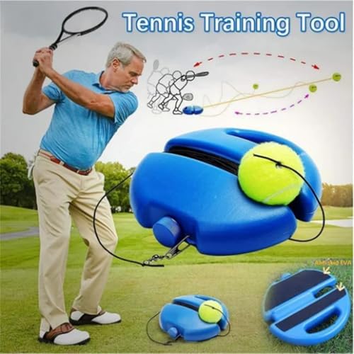 Tennis Ball Practice Rebounder, Tennis Trainer Rebound Ball with String, Tennis Movement Trainer, Portable Training Aid for Adults & Beginners - color: 2PC with 4 balls
