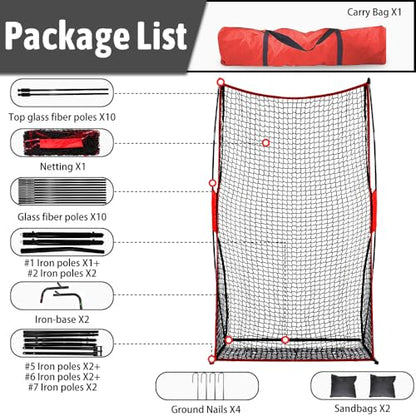 Football Kicking Cage & Practice Net - Portable Target System for Quarterback Passing Drills, Backyard Training Aid with Carry Bag - size: 4X7FT