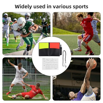 Gosknor Soccer Referee Kit, Warning Football Referee Set Yellow Red Cards,Card Holder, for Coach Sports Accessories