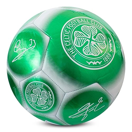 Hy-Pro Officially Licensed Classic Signature Soccer Ball, Metallic, Size 5, Training, Match, Merchandise, Collectible for Kids and Adults - style: Celtic F.C.