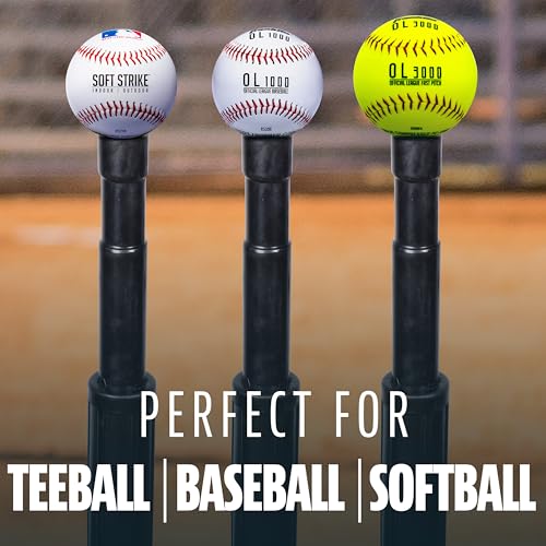 Franklin Sports Baseball Batting Tee - Hitting Tee for Baseball, Tee Ball and Softball Batting Practice - Adjustable Tee Stand - Heavy Duty Youth and Adult Batting Tee
