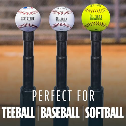 Franklin Sports Baseball Batting Tee - Hitting Tee for Baseball, Tee Ball and Softball Batting Practice - Adjustable Tee Stand - Heavy Duty Youth and Adult Batting Tee