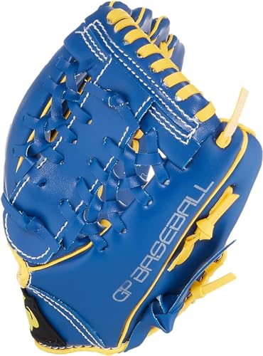 GP Baseball Gloves Youth 8 inch Right-Handed Hook and Loop Fastener Palm Pack with Tennis Ball