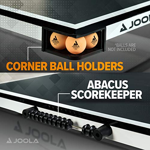 JOOLA Rally TL Professional MDF Indoor Ping Pong Table w/Quick Clamp Table Tennis Net & Post Set - 10 Minute Easy Assembly - Corner Ball Holders - Tournament Quality - Includes Playback Mode - size: 25mm