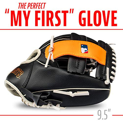 Franklin Sports MLB Youth Teeball Glove and Ball Set - Kids Baseball and Teeball - Perfect First Kids Glove - 9.5"