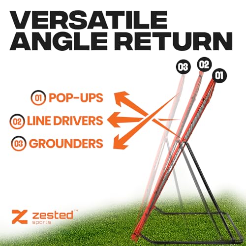 7x4 FT Multi-Sport Rebounder Net – Adjustable Training Net for Volleyball, Lacrosse, Baseball & Soccer – Heavy-Duty Steel Frame, High-Tension Net & Carry Bag for Indoor/Outdoor Practice