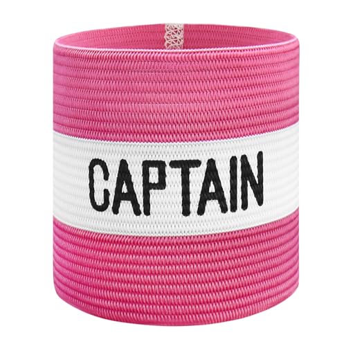 Classic Captain's Armband for Soccer Training, Adults & Youths Elastic Arm Band Captain Armbands Team Sports Accessories - color: Pink, size: Adult