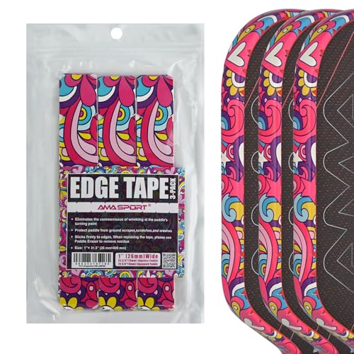 PICKLETECH Pickleball Edge Guard Tape – Pink Unicorn Pattern Edge Tape for Pickleball Paddle - Fit Perfectly Curved Edge - No Wrinkling - color: Pink Unicorn, size: Width 26mm