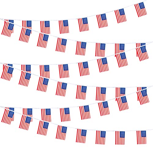 US American Small Mini String Banner Flags Miniature US United States Banners for Grand Opening,Grand Opening Sports Celebration Decorations (50 Feet 38 Flags) - color: Unitedstates
