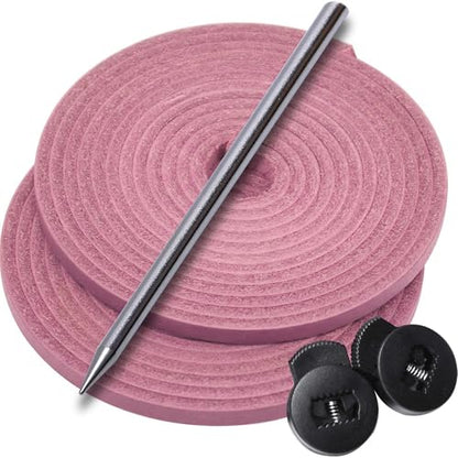 AliBall Baseball Glove Lace Kit - 2x80 Leather Laces w/Needle & Locks | Relacing Repair Kit for Baseball/Softball + Guide - color: Pink