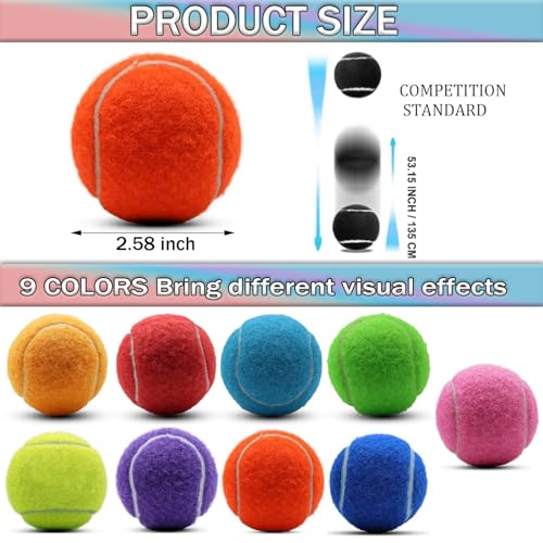 SHYUJAJIE Tennis Balls, 20 Pack Training Tennis Balls,High Elasticity Practice Tennis for Beginner, Exercise Playing Balls for Pet Dog - color: Orange
