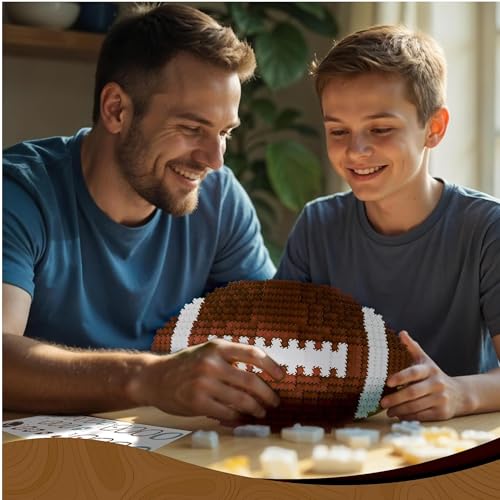 Football 3D Building Block Set - Educational Toy - Perfect for Ages 14 15 16 Years and Above - 11 x 6.7 in - Challenging, Creative Fun and Skill-Building - 3D Instruction (1200PCS)