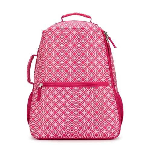 Thorza Tennis Racket Backpack for Women – Lightweight Tennis Bag Stores 2 Rackets, Balls, and Sports Gear – Backpack - color: Pink