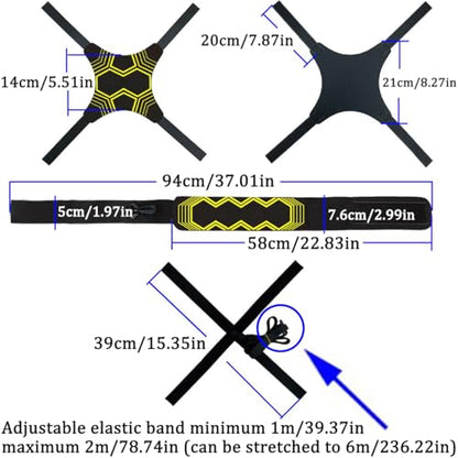 Football Kicking and Throwing Single Practice Training Auxiliary Control Skills Adjustable Belt for Adult Men Women - color: Yellow B