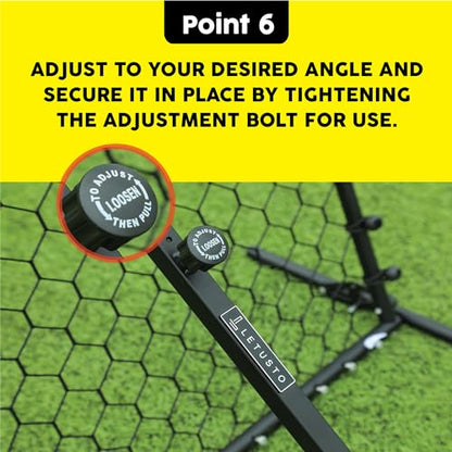 Advanced Soccer Rebounder Bounce Back Net with 16 Angle Adjustments - Durable and Versatile Sports Netting Board for Training and Matches