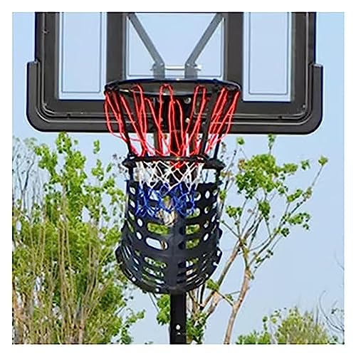 Basketball Hoop Returner Shot Return Apparatus Attachment - No Pick Up The Ball Children Adults Outdoor Shooting Trainer Rebounder Training Black