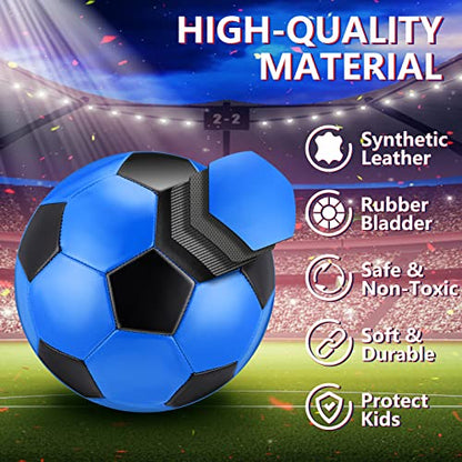 HyDren 4 Pcs Soccer Ball with Pump Official Size 4/5 Deflated Soccer Balls Bulk for Outdoor Indoor Practice Training Sport Gift for Kid Teen Youth Adult Back to School - size: Size 4, style: Modern