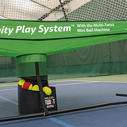 Infinity Play System Rebounder Net with Multi-Twist Mini Ball Machine for Tennis and Pickleball