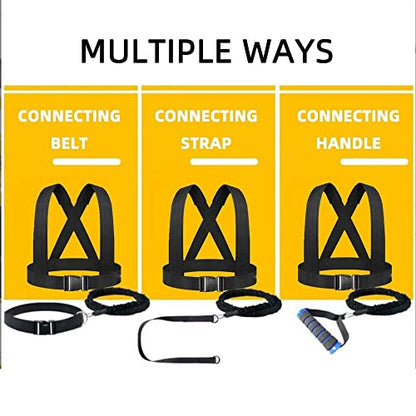 Resistance Explosive Training Rope Force Improve Power, Agility, Strength Track and Field Football Basketball Volleyball Multi-Directional Physical Equipment - color: black rope, size: 6.6FT