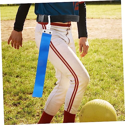 HANABASS Adjustable Football Belt Pvc Multi-use Football Belt Blue Rugby Waist Flag Ribbon Game