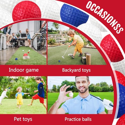 Junkin 80 Pcs Foam Golf Balls Practice Balls Realistic Feel and Flight Sport Training for Indoor or Outdoor Backyard Golf Training
