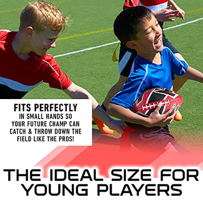 Franklin Sports NFL Team Footballs - Rubber Youth Mini Balls for All Teams - Kids 8.5" Football + Air Pump Sets - Official NFL Licensed - style: Atlanta Falcons