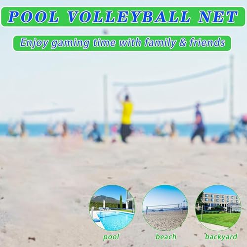 Volleyball Net for Pool | Adjustable Length Sport Accessories - Outdoor Swimming Pool Volleyball Net,for Adults Women Men Family Teens Outdoor Beach Garden Yard Driveway Court