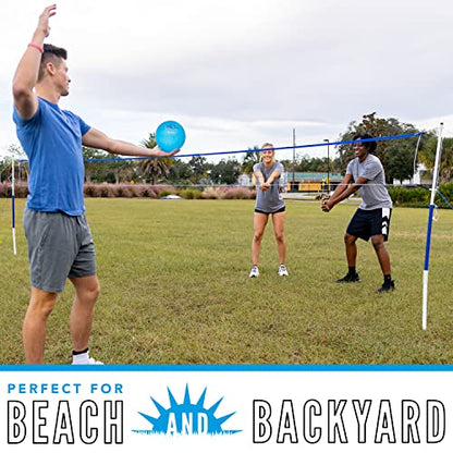 Franklin Sports Volleyball Set - Beach and Backyard Volleyball Net Set - Portable Volleyball Net and Ball Set with Poles and Ground Stakes - Recreational - style: Recreational
