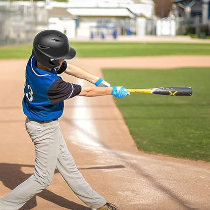 Youth Baseball Batting Gloves,Kids Super Grip Softball/Teeball Gloves for Boys and Girls - color: Blue/White, size: Youth M/L(6-6.5in)