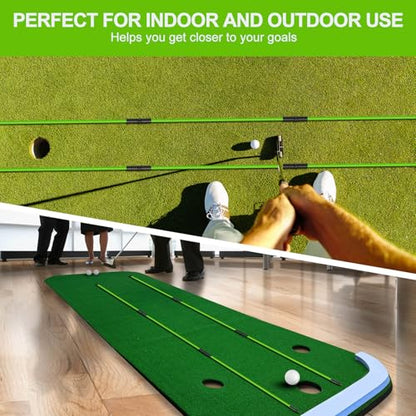 Golf Alignment Sticks 2 Pack,Golf Alignment Rods Upgraded 48" Collapsible Golf Practice Sticks Golf Training Aid for Aiming,Putting,Golf Training Sticks with Clear Tube Case - color: Green