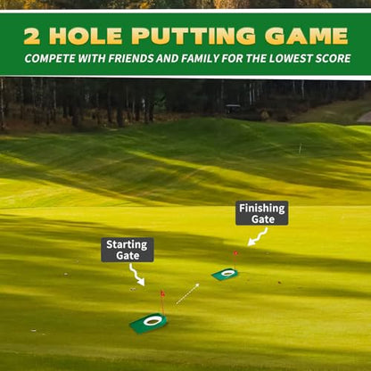 Sotiff 1-2 Golf Putting Practice Cup Hole Training Aids Golf Accessories Training Putters with Plastic Flag for Adult Office Garage Yard Indoor Outdoor Practice