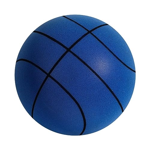 Silent Basketball - Indoor Quiet Training Ball, High-Density Foam, Low Noise, Highly Elastic, Easy to Grip - color: Blue, size: Medium [18cm-3#]