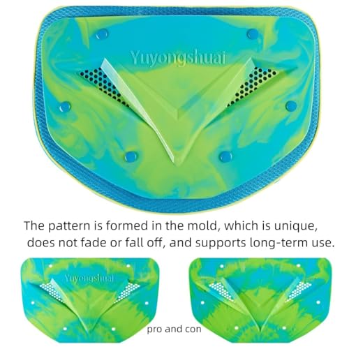 Football Back Plate, Football Low Back Pad, Rear Protector Lower Back Pads+ Towel - color: blue and green, size: Large