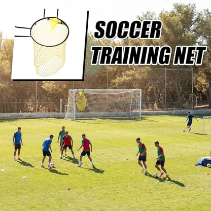 Soccer Training Net Corner, Top Bins Soccer Goal Target, Soccer Train Goal for Passing, Shooting, Accuracy Practice Equipment, Easy to Attach and Detach