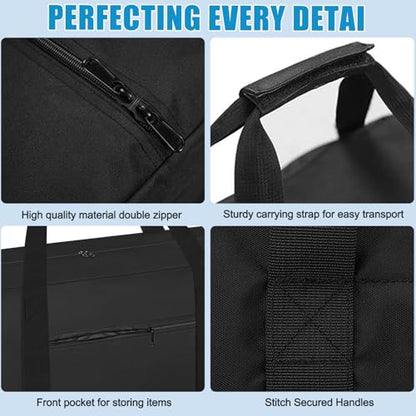 Heavy Duty Folding Ping Pong Table Storage Bag,[Thick Fabric+Front Pocket] 37" x 5" x 37",For 6 x 3 FT Foldable portable Table Tennis Table,Large Waterproof Carry Bag with Pad Handle,(Only bag)