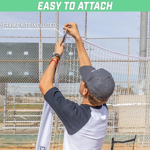 GoSports Replacement 7 x 7 ft Baseball Net - NET ONLY - Frame NOT Included - Choose Your Color - color: White