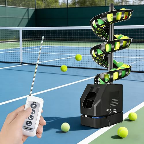 Pickleball Machine Ball Thrower, 28 Pickleballs Capacity,2/3/4Sec Frequency,Angle/Speed of Serve are Adjustable,60-105CM Adjustable Tripod,for Practice and Training Upgradedversion - color: Upgradedversion