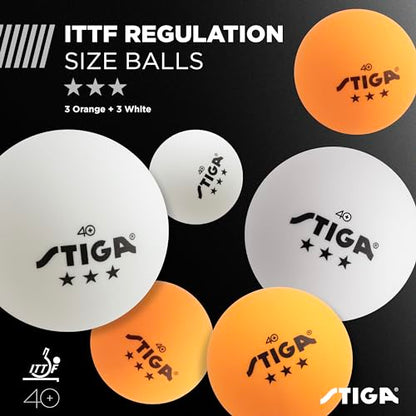 STIGA Performance 2 or 4 Player Table Tennis Set – USATT Approved Rackets and 3-Star Balls – 5-Ply Blade & Flared Handle – Perfect for Skill Development - style: 4 Player Set